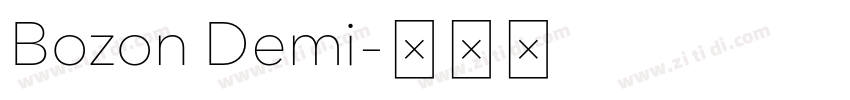 Bozon Demi字体转换